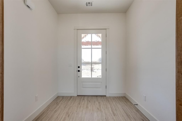 entryway with light wood-type flooring