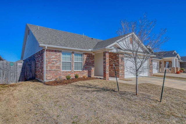 single story home featuring a garage