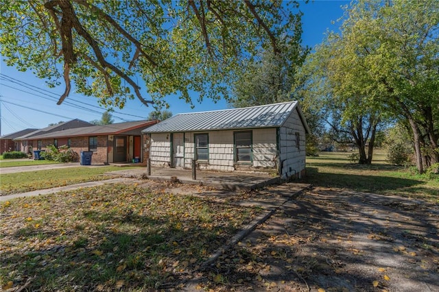 view of single story home