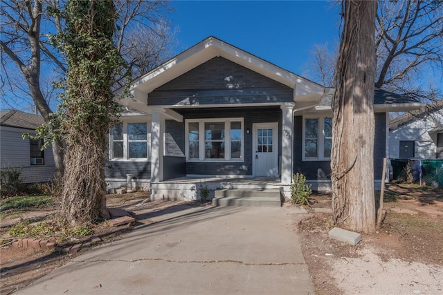 bungalow featuring a porch