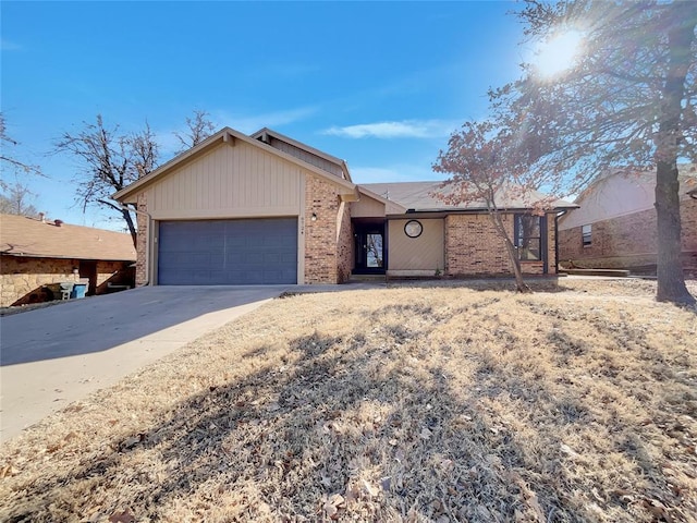 ranch-style home with a garage