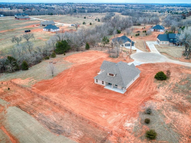 drone / aerial view featuring a rural view