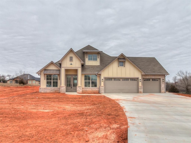 craftsman-style house featuring a garage