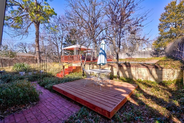 view of patio / terrace with a deck