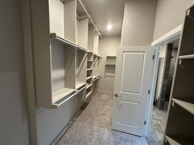 view of walk in closet