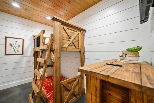 interior details featuring wood ceiling