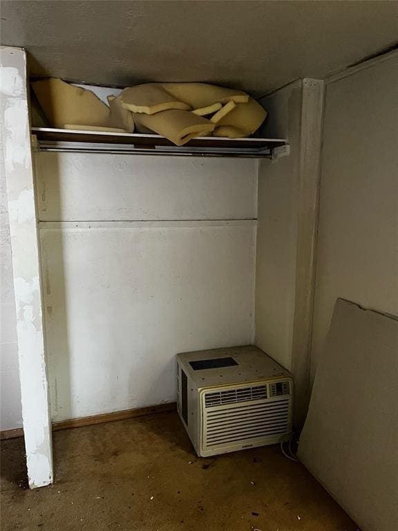 closet with a wall unit AC