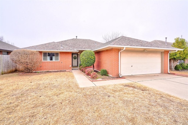 ranch-style home with a garage