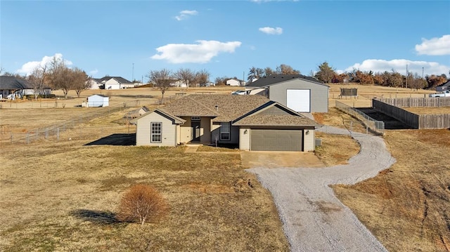 ranch-style home with a garage