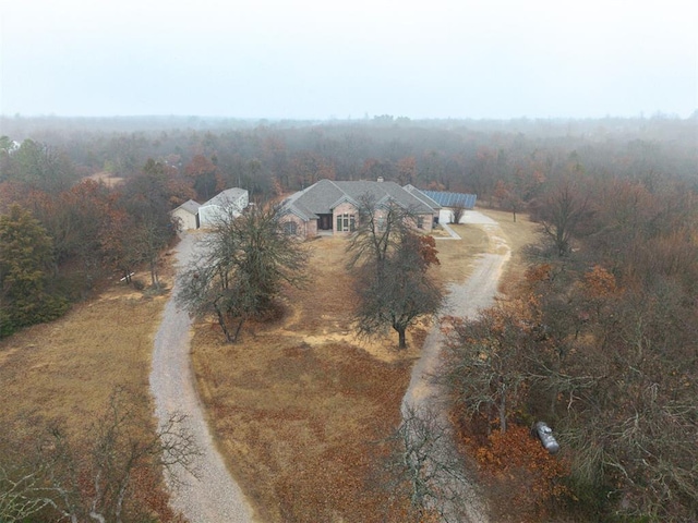 bird's eye view featuring a rural view