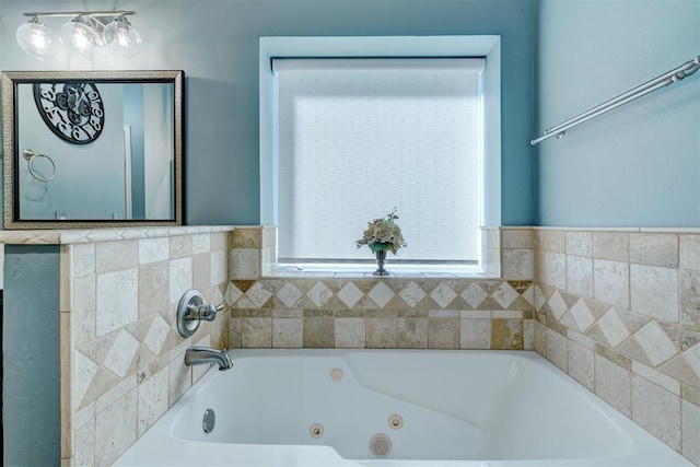 bathroom featuring a washtub