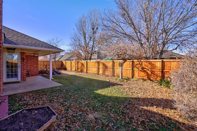 view of yard featuring a patio area