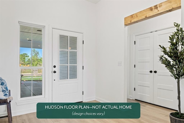 entryway featuring light hardwood / wood-style floors