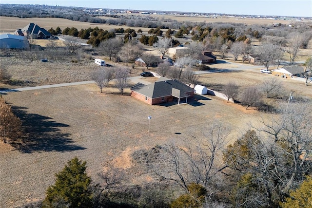 bird's eye view featuring a rural view