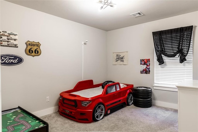 view of carpeted bedroom