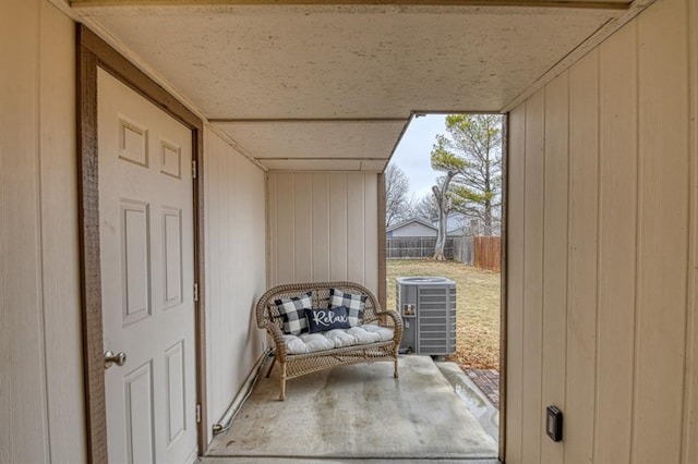 view of patio / terrace featuring central air condition unit