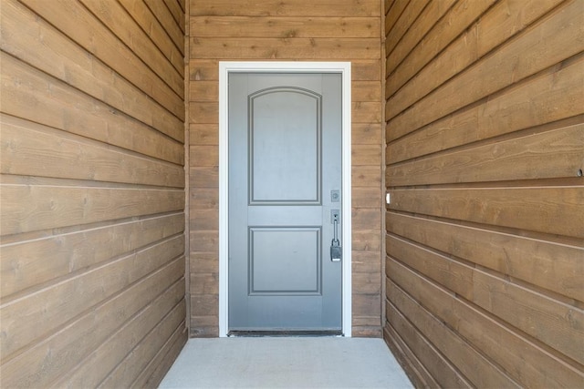 view of doorway to property