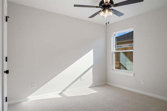 3400 Piney River Dr, Yukon, OK 73099 - unfurnished room with ceiling fan, carpet flooring, and baseboards
