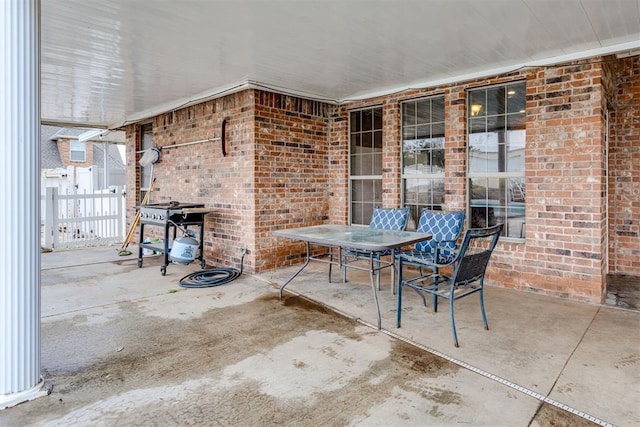 view of patio featuring grilling area