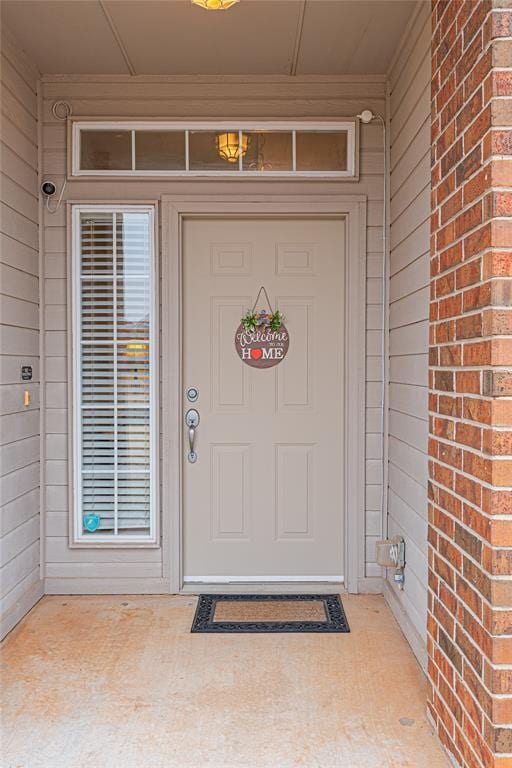 view of doorway to property