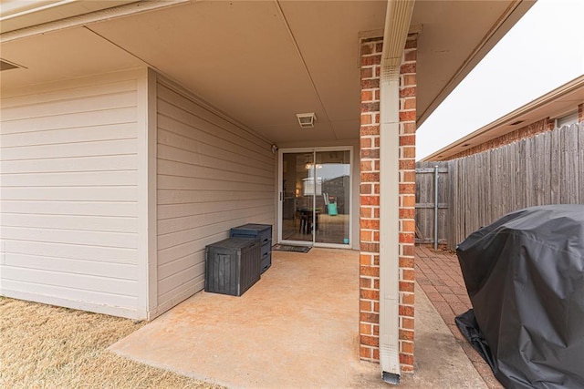 view of patio / terrace featuring grilling area