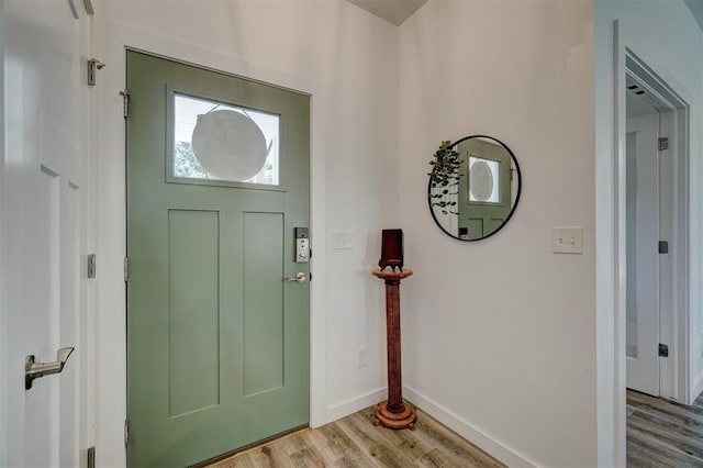 entryway featuring light hardwood / wood-style floors