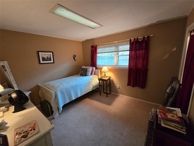 bedroom with carpet floors