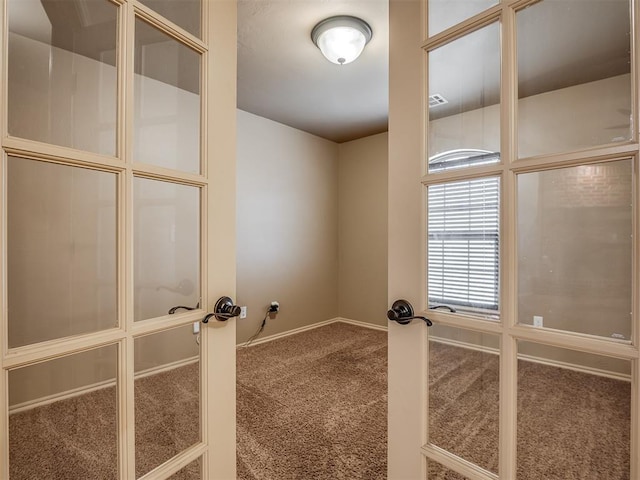 interior space featuring french doors