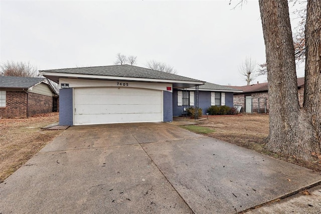 ranch-style house with a garage