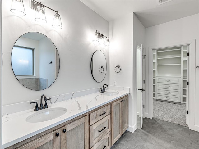 bathroom featuring vanity