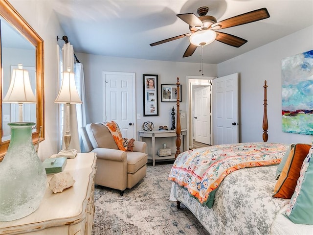 bedroom with ceiling fan