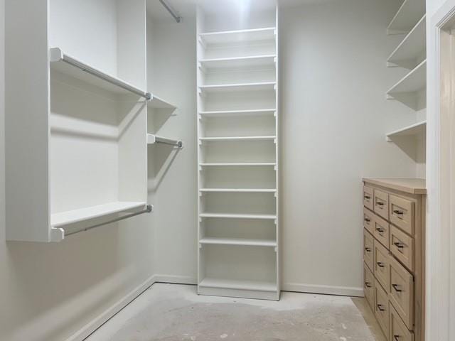 view of walk in closet