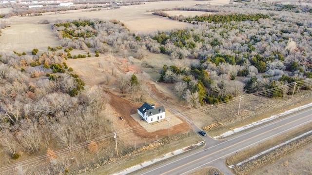 aerial view featuring a rural view