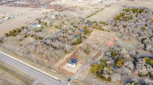 aerial view featuring a rural view