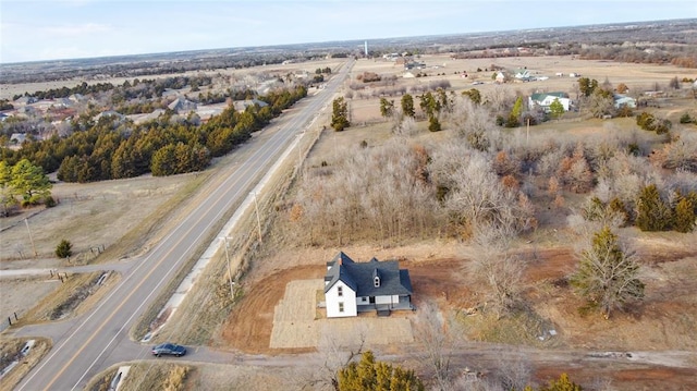 bird's eye view with a rural view