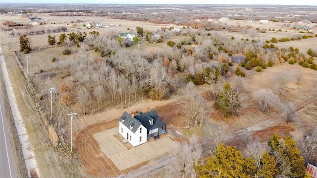 bird's eye view featuring a rural view