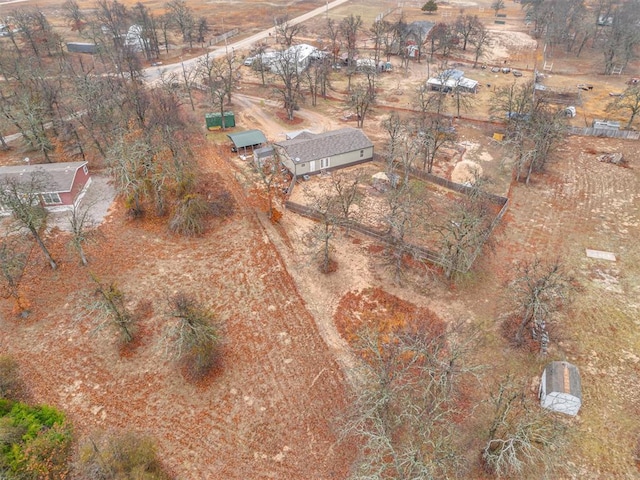 aerial view with a rural view