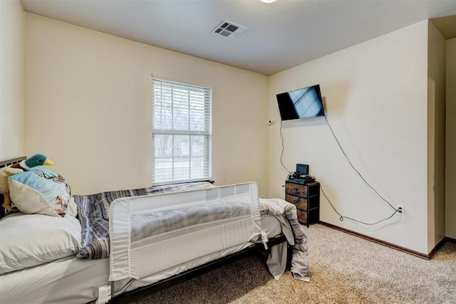 bedroom with carpet flooring