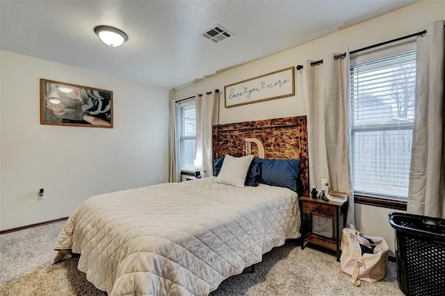 view of carpeted bedroom