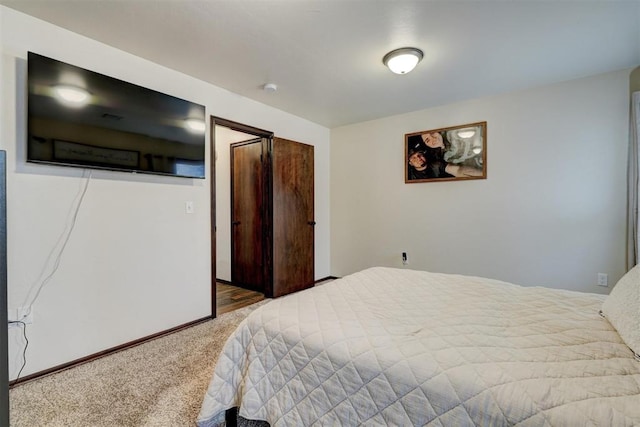 bedroom with carpet flooring