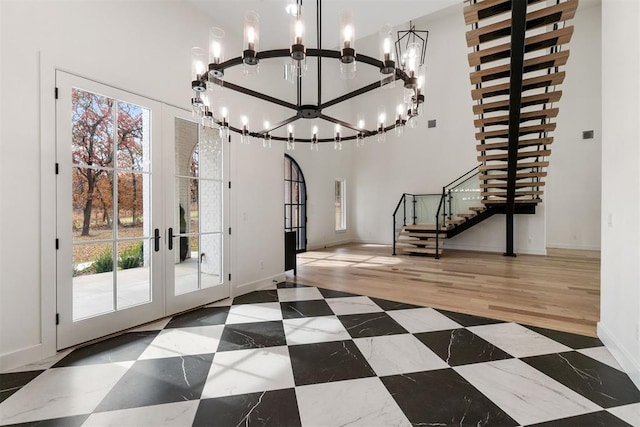 interior space featuring french doors