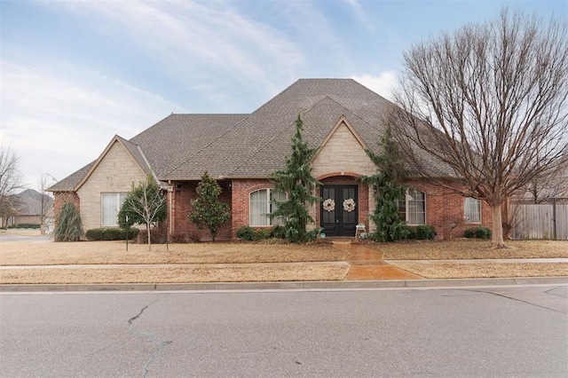 view of front of property with french doors