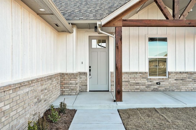 view of doorway to property