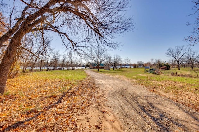 view of street featuring a rural view