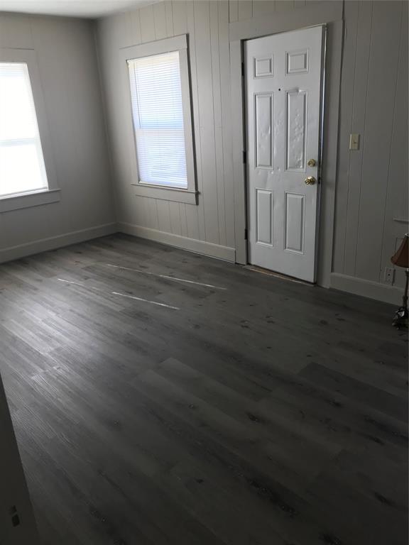 foyer featuring dark hardwood / wood-style flooring