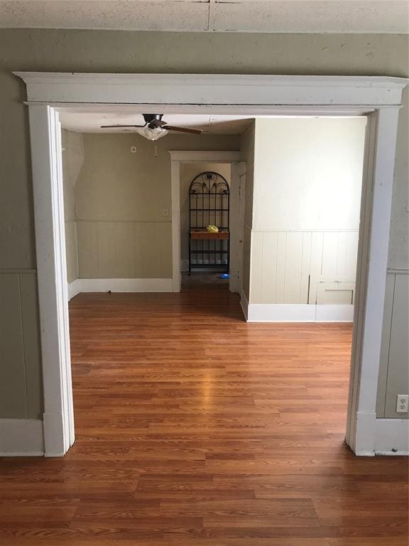 hall featuring hardwood / wood-style floors