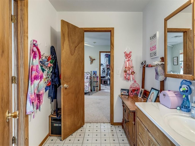 bathroom featuring vanity