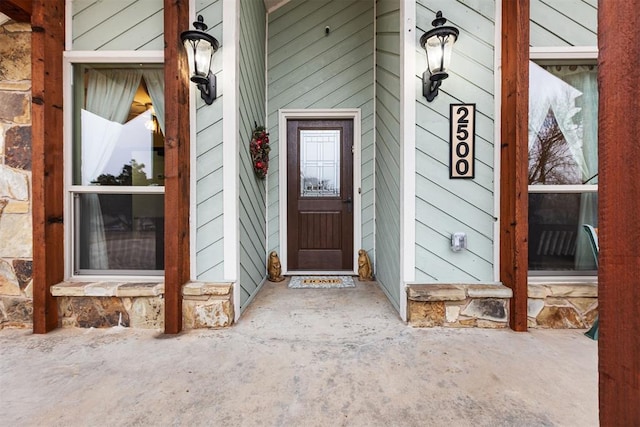 view of doorway to property