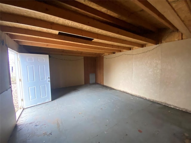 view of basement