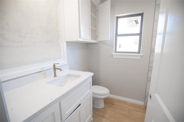 3105 Feather Dr, Yukon, OK 73099 - bathroom featuring vanity and wood finished floors